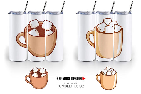 Tumbler Hot Chocolate Sublimation artnoy 