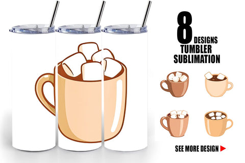 Tumbler Hot Chocolate Sublimation artnoy 