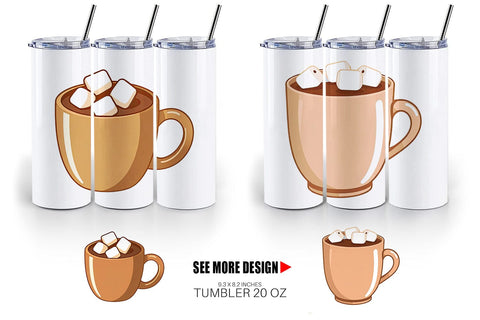 Tumbler Hot Chocolate Sublimation artnoy 