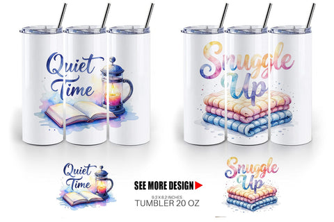 Tumbler Hygge Fall Snuggle Quotes Sublimation artnoy 