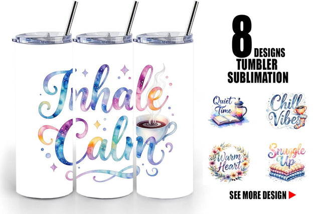 Tumbler Hygge Fall Snuggle Quotes Sublimation artnoy 