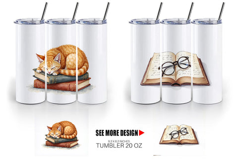 Tumbler Hygge Reading Nook Sublimation artnoy 