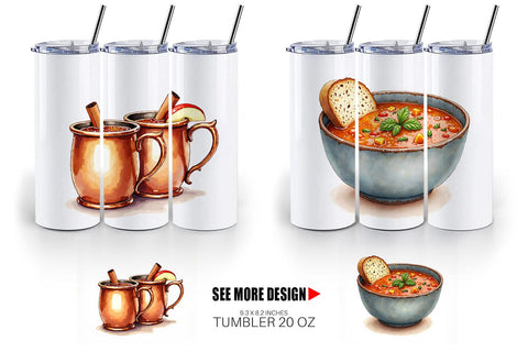 Tumbler Hygge Winter Kitchen Sublimation artnoy 