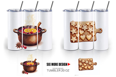 Tumbler Hygge Winter Kitchen Sublimation artnoy 