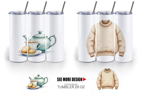 Tumbler Hygge Winter Selfcare Sublimation artnoy 
