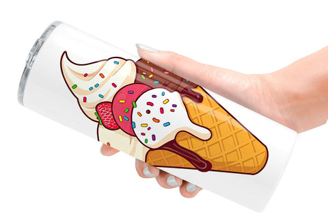 Tumbler Ice Cream Cone Sublimation artnoy 