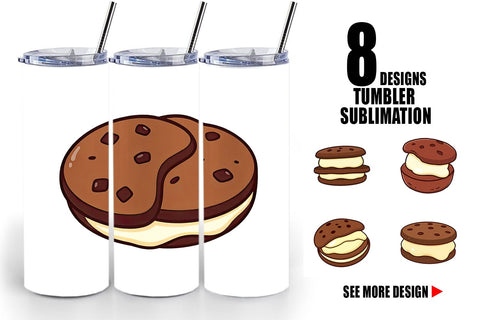 Tumbler Ice Cream Cookie Sublimation artnoy 