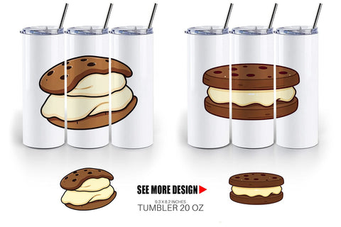 Tumbler Ice Cream Cookie Sublimation artnoy 