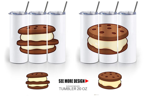Tumbler Ice Cream Cookie Sublimation artnoy 