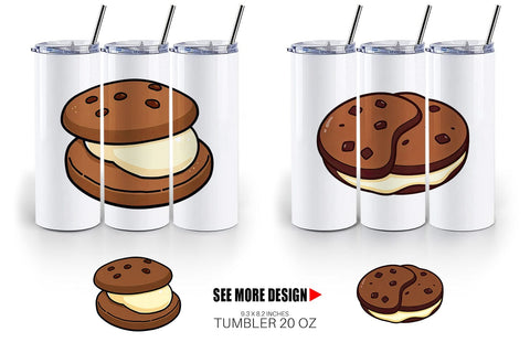 Tumbler Ice Cream Cookie Sublimation artnoy 