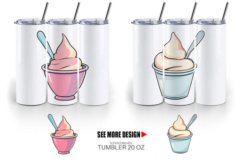 Tumbler Ice Cream Cup Sublimation artnoy 