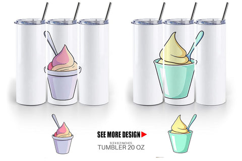 Tumbler Ice Cream Cup Sublimation artnoy 