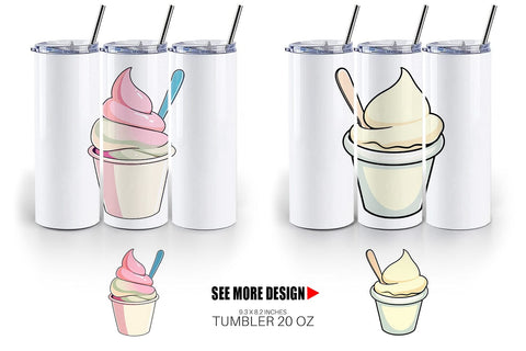 Tumbler Ice Cream Cup Sublimation artnoy 