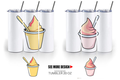 Tumbler Ice Cream Cup Sublimation artnoy 