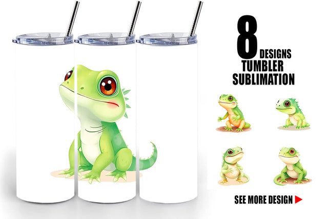 Tumbler Iguana Wildlife Sublimation artnoy 