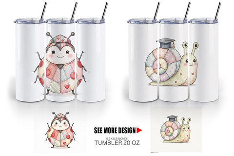 Tumbler Innocent Garden Graduate Patchwork Sublimation artnoy 