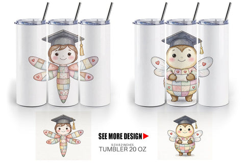 Tumbler Innocent Garden Graduate Patchwork Sublimation artnoy 