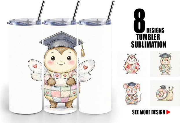 Tumbler Innocent Garden Graduate Patchwork Sublimation artnoy 