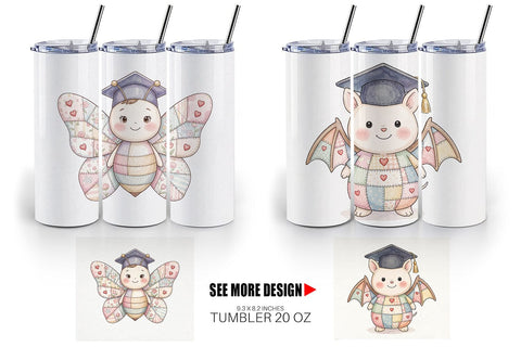 Tumbler Innocent Garden Graduate Patchwork Sublimation artnoy 