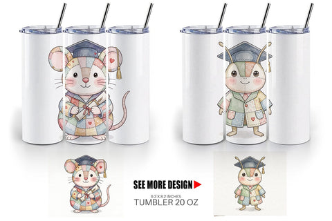 Tumbler Innocent Garden Graduate Patchwork Sublimation artnoy 