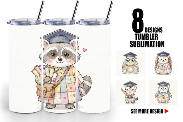 Tumbler Innocent Scholarly Success Patchwork Sublimation artnoy 