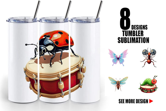 Tumbler Insect Music Parade Sublimation artnoy 