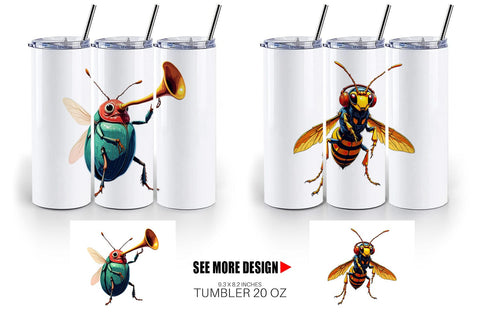 Tumbler Insect Music Parade Sublimation artnoy 