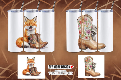 Tumbler Introvert Desert Animal Watercolor Sublimation artnoy 