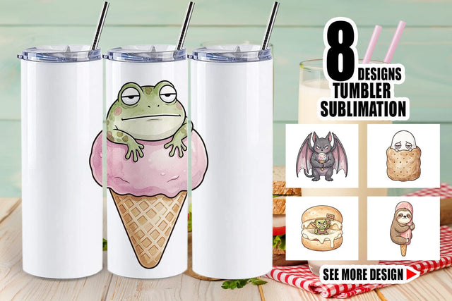 Tumbler Introvert Sugar Coma Sweet Watercolor Sublimation artnoy 