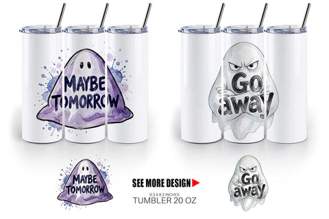 Tumbler Introverted Ghost Sarcastic Sublimation artnoy 