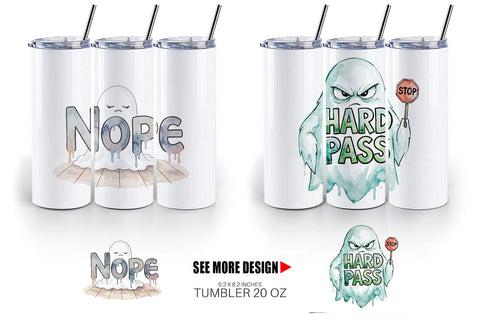 Tumbler Introverted Ghost Sarcastic Sublimation artnoy 