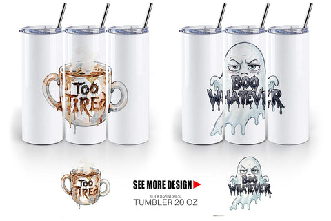 Tumbler Introverted Ghost Sarcastic Sublimation artnoy 