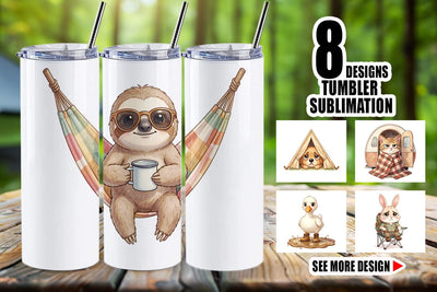 Tumbler Introverted Glamping Animal SVG artnoy 