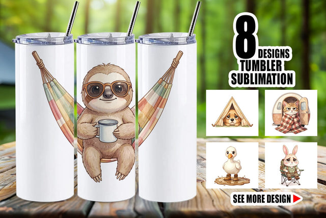 Tumbler Introverted Glamping Animal SVG artnoy 