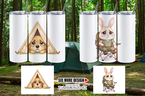 Tumbler Introverted Glamping Animal SVG artnoy 