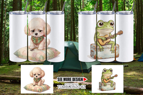 Tumbler Introverted Glamping Animal SVG artnoy 