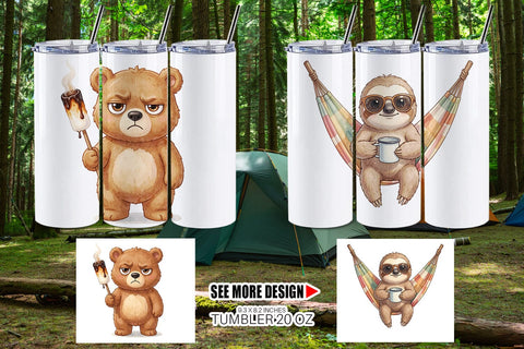 Tumbler Introverted Glamping Animal SVG artnoy 