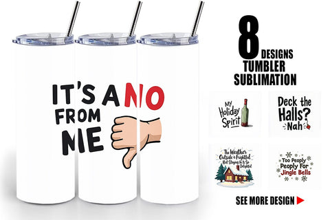 Tumbler Introvert's Grumpy Christmas Sublimation artnoy 