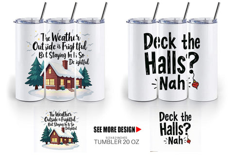 Tumbler Introvert's Grumpy Christmas Sublimation artnoy 
