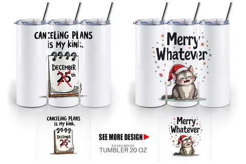 Tumbler Introvert's Grumpy Christmas Sublimation artnoy 