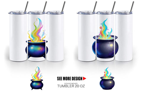 Tumbler Iridescent Bubble Cauldron Sublimation artnoy 