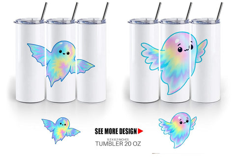 Tumbler Iridescent Ghost Sublimation artnoy 