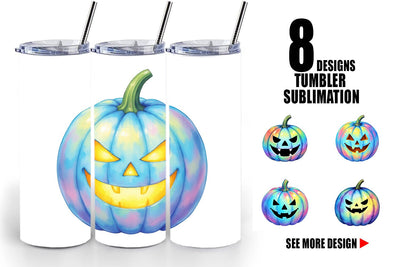 Tumbler Iridescent Pumpkin Sublimation artnoy 