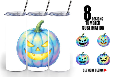 Tumbler Iridescent Pumpkin Sublimation artnoy 