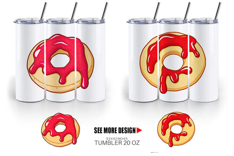 Tumbler Jam Filled Donut Sublimation artnoy 