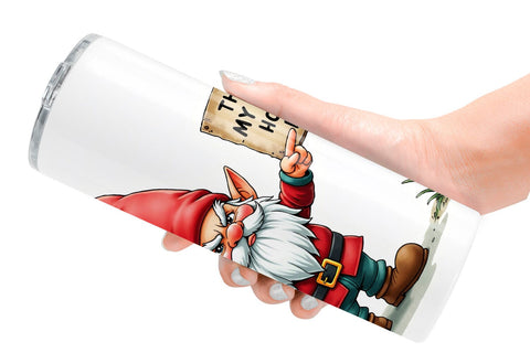 Tumbler Jingle Hell: Cynical Christmas Gnome Sublimation artnoy 