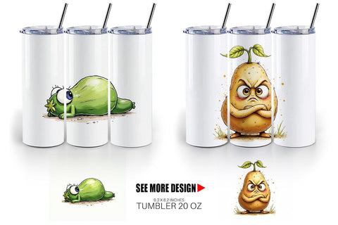 Tumbler Judgmental Vegetables Sublimation artnoy 