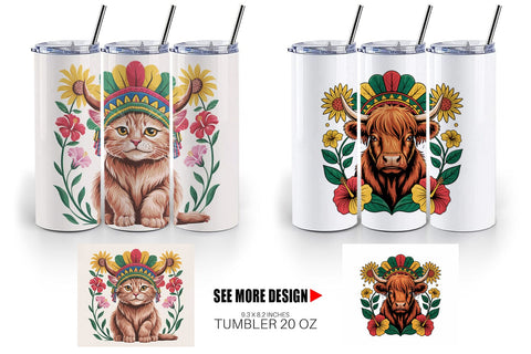 Tumbler Juneteenth Animal Sublimation artnoy 