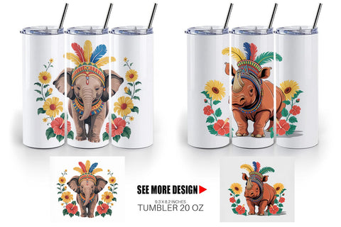Tumbler Juneteenth Animal Sublimation artnoy 