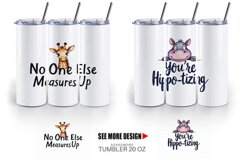 Tumbler Jungle Giggles Funny Animal Valentine Puns Sublimation artnoy 